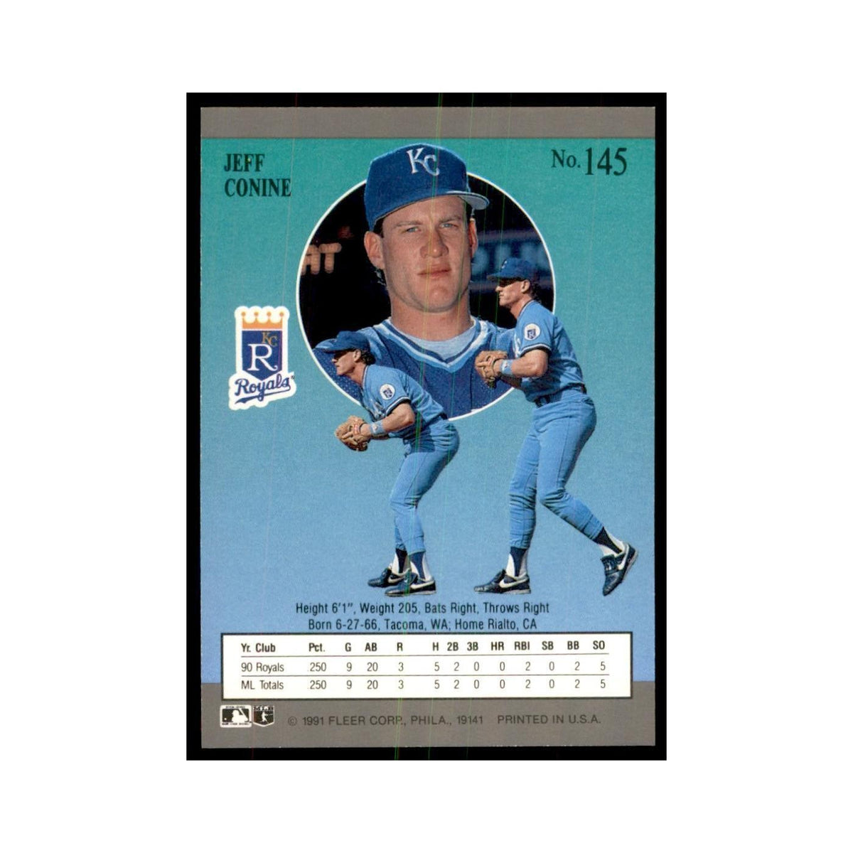 Jeff Conine 1991 Fleer Ultra #145 Baseball Cards Baseball Card NM