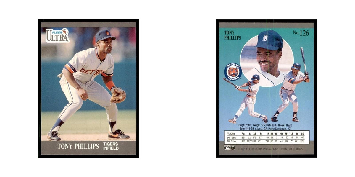 Tony Phillips 1991 Fleer Ultra #126 Baseball Cards Baseball Card NM