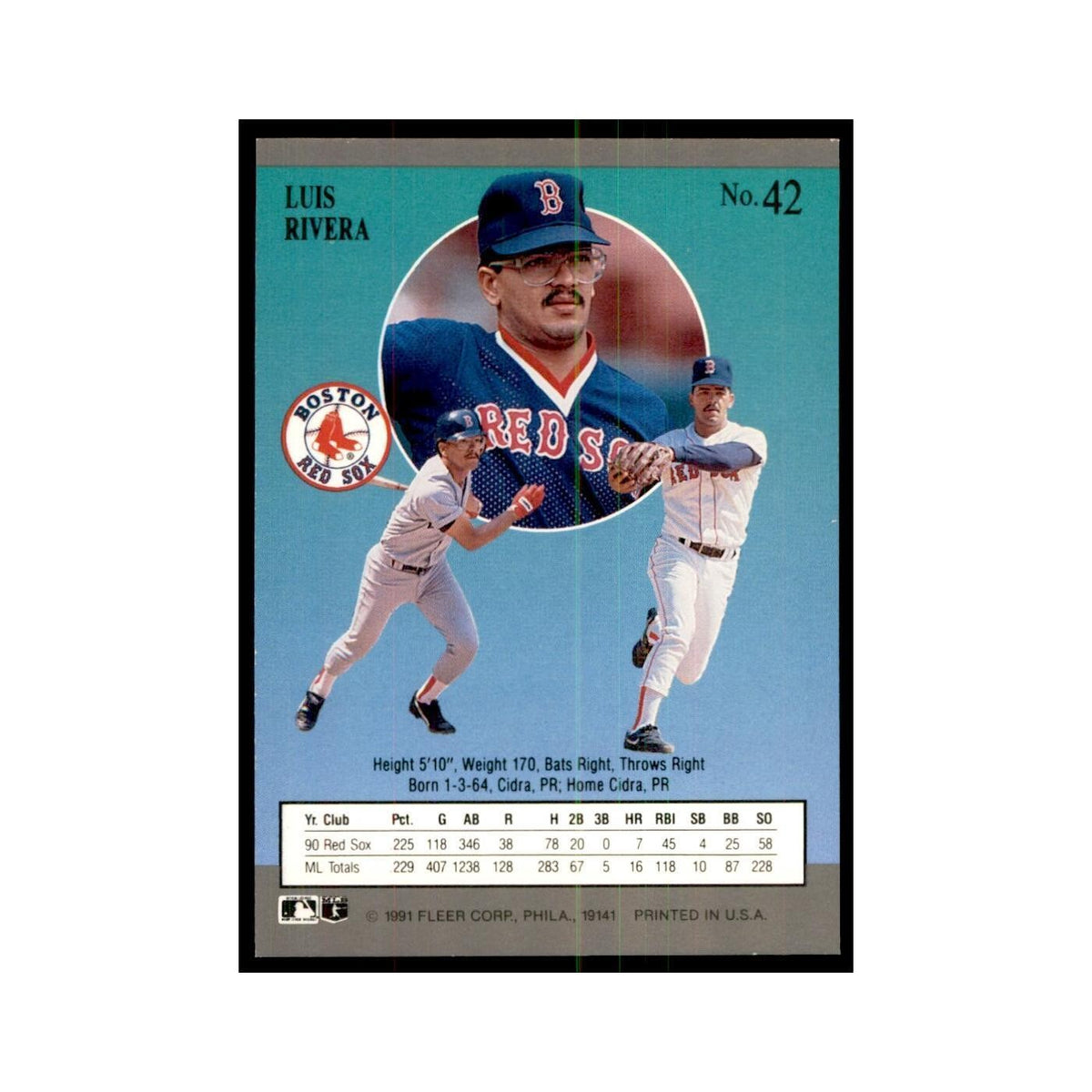 Luis Rivera 1991 Fleer Ultra #42 Baseball Cards Baseball Card NM