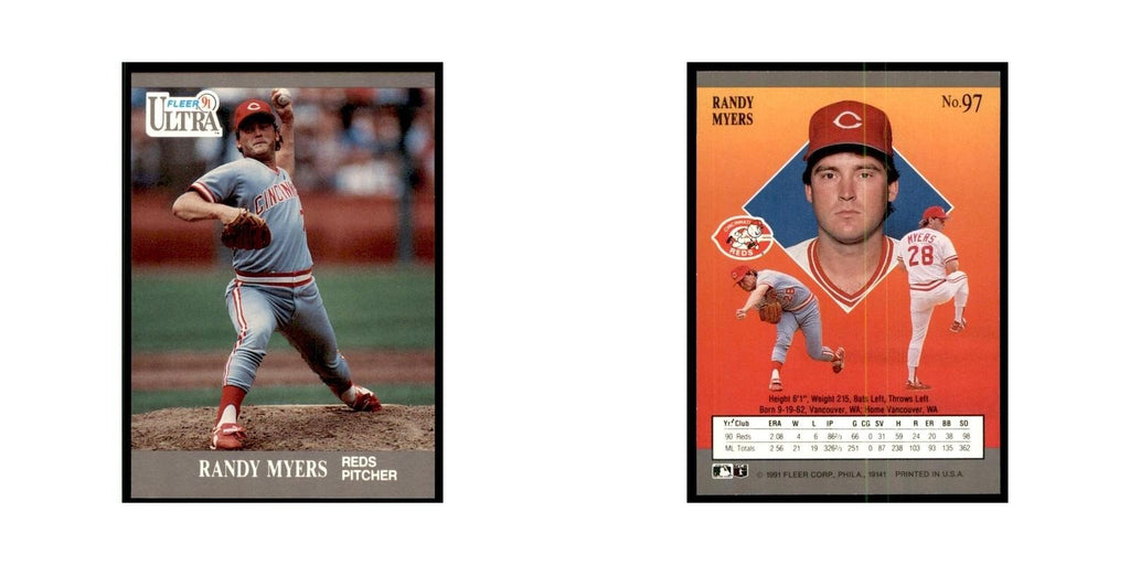 Randy Myers 1991 Fleer Ultra #97 Baseball Cards Baseball Card NM