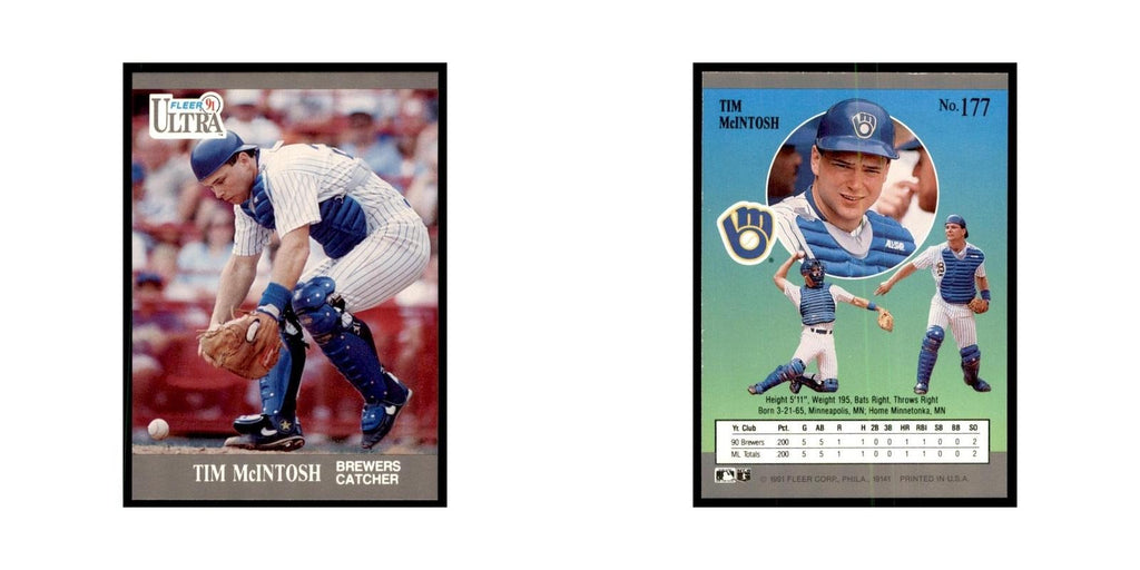 Tim McIntosh 1991 Fleer Ultra #177 Baseball Cards Baseball Card NM