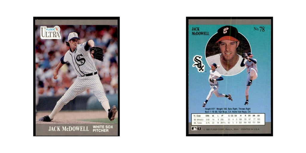 Jack McDowell 1991 Fleer Ultra #78 Baseball Cards Baseball Card NM