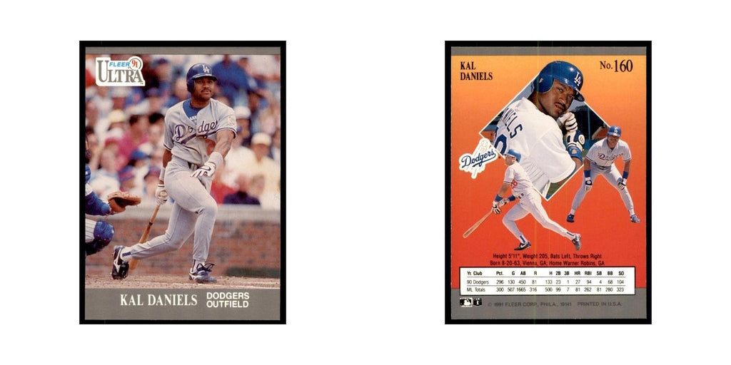 Kal Daniels 1991 Fleer Ultra #160 Baseball Cards Baseball Card NM