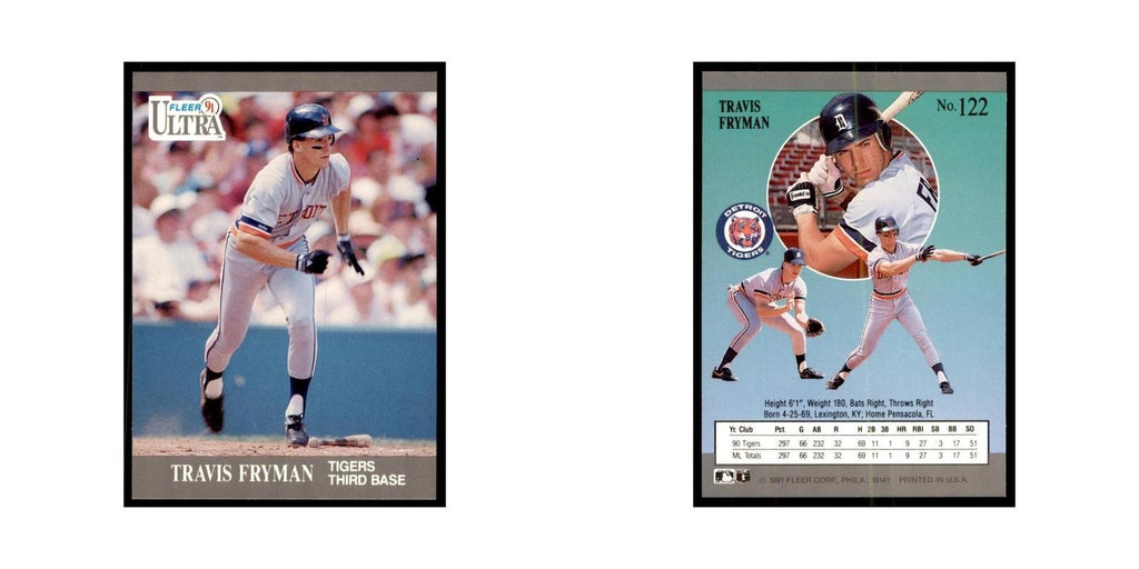 Travis Fryman 1991 Fleer Ultra #122 Baseball Cards Baseball Card NM