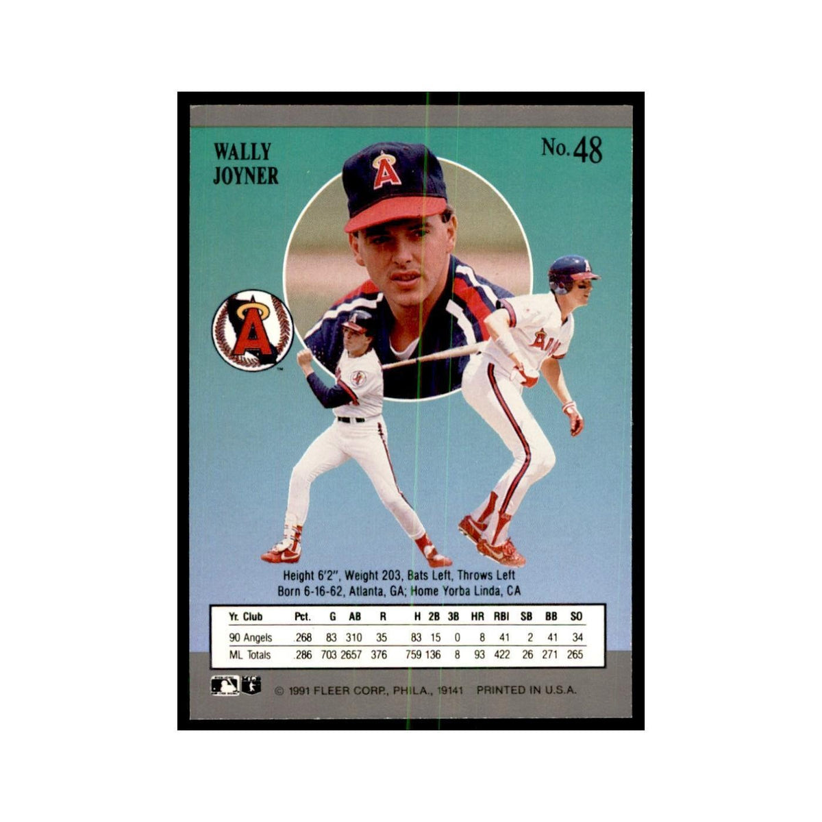 Wally Joyner 1991 Fleer Ultra #48 Baseball Cards Baseball Card NM