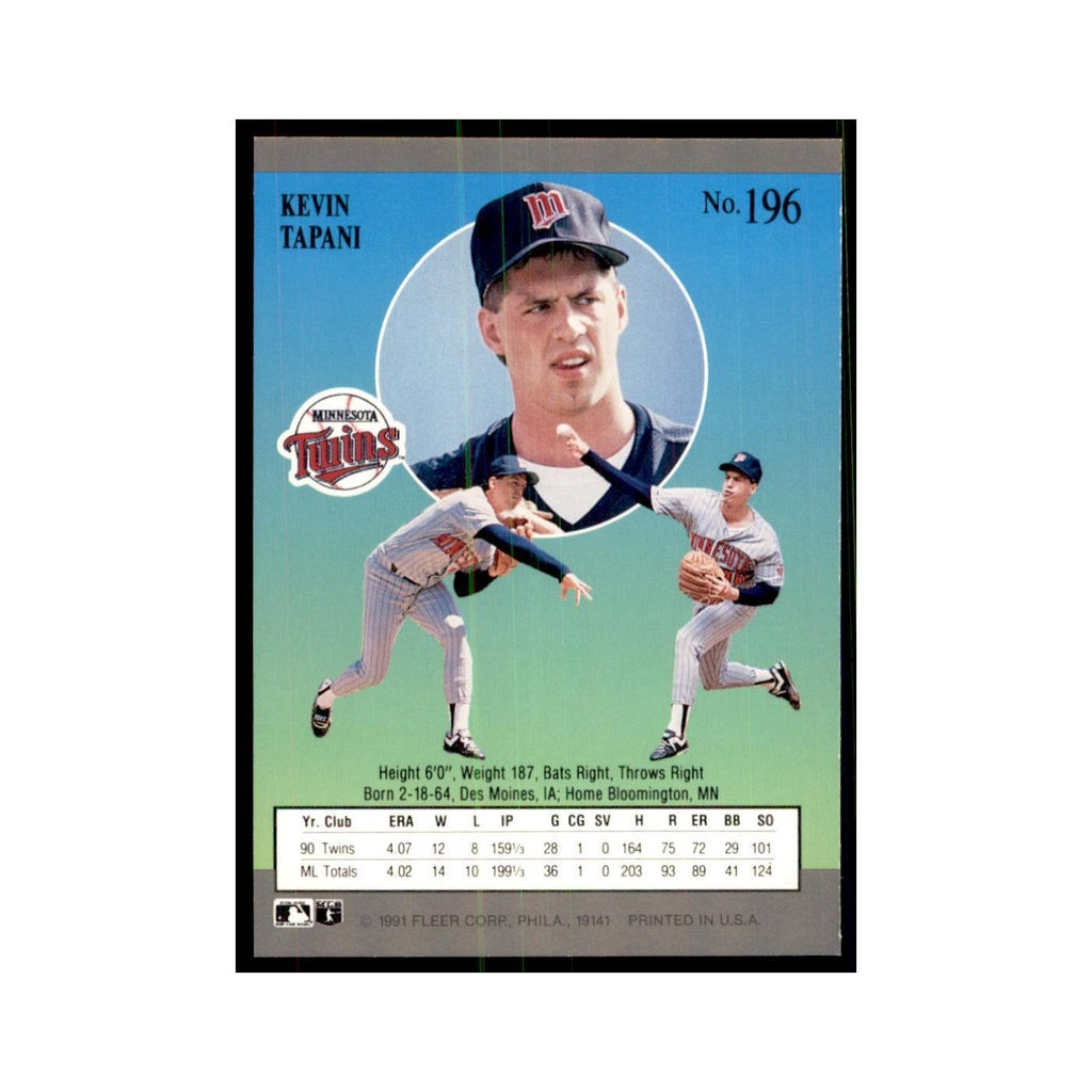 Kevin Tapani 1991 Fleer Ultra #196 Baseball Cards Baseball Card NM
