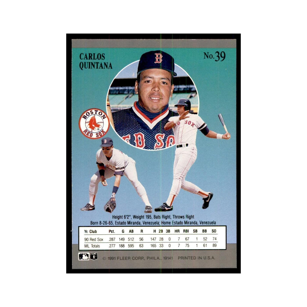Carlos Quintana 1991 Fleer Ultra #39 Baseball Cards Baseball Card NM