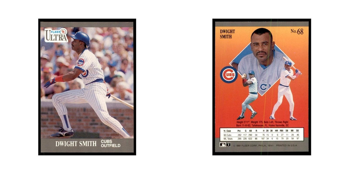 Dwight Smith 1991 Fleer Ultra #68 Baseball Cards Baseball Card NM