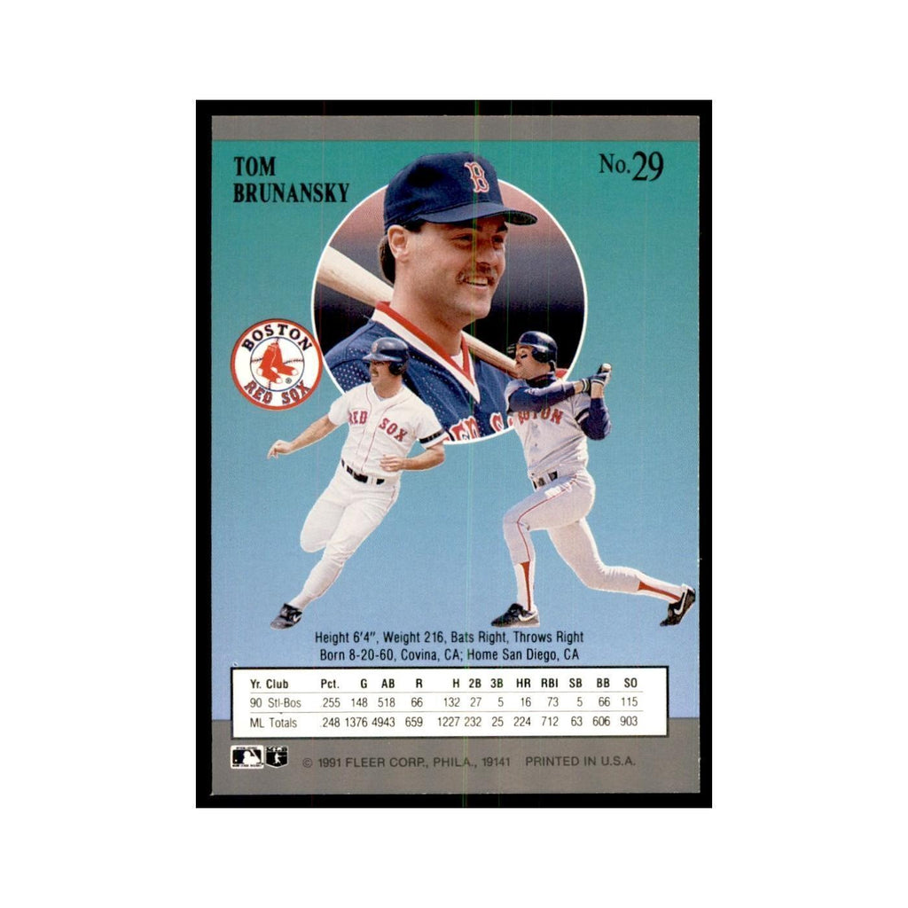 Tom Brunansky 1991 Fleer Ultra #29 Baseball Cards Baseball Card NM