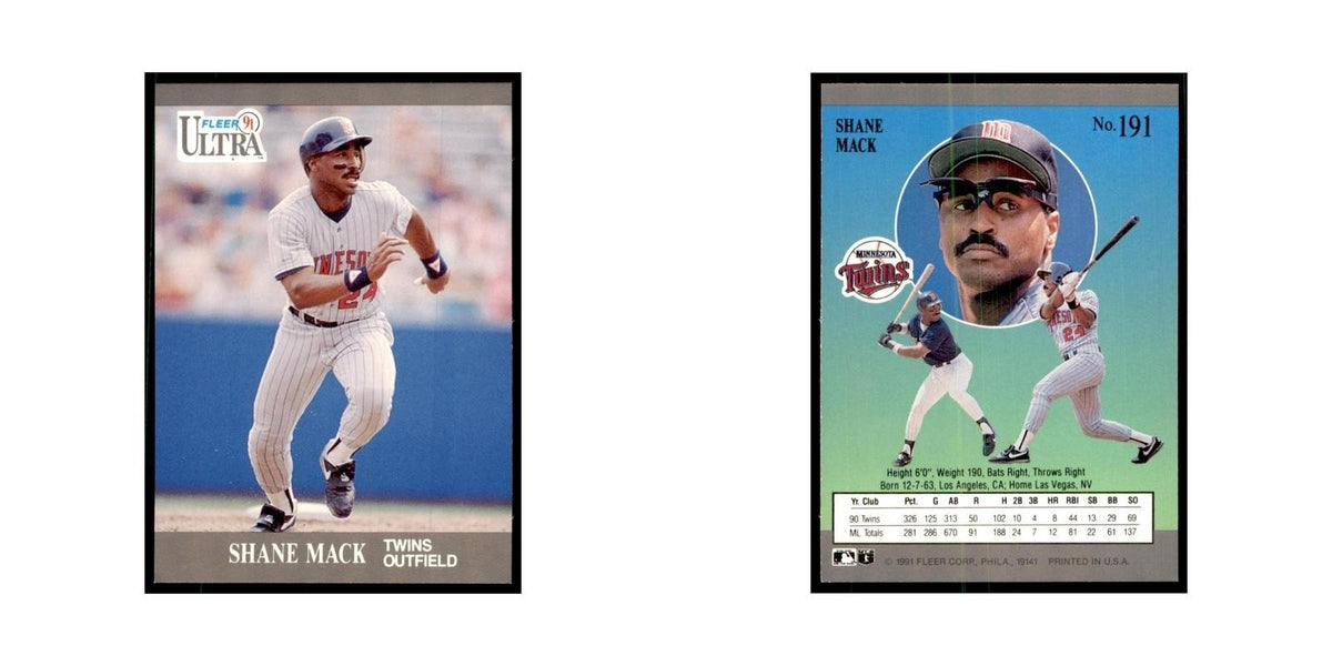 Shane Mack 1991 Fleer Ultra #191 Baseball Cards Baseball Card NM