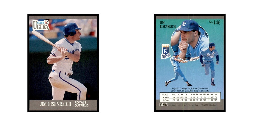 Jim Eisenreich 1991 Fleer Ultra #146 Baseball Cards Baseball Card NM
