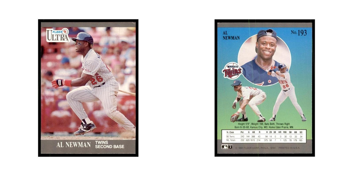 Al Newman 1991 Fleer Ultra #193 Baseball Cards Baseball Card NM