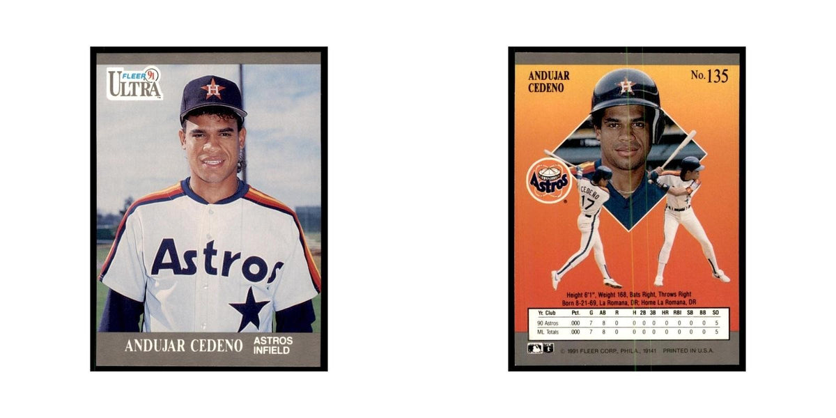 Andujar Cedeno 1991 Fleer Ultra #135 Baseball Cards Baseball Card NM