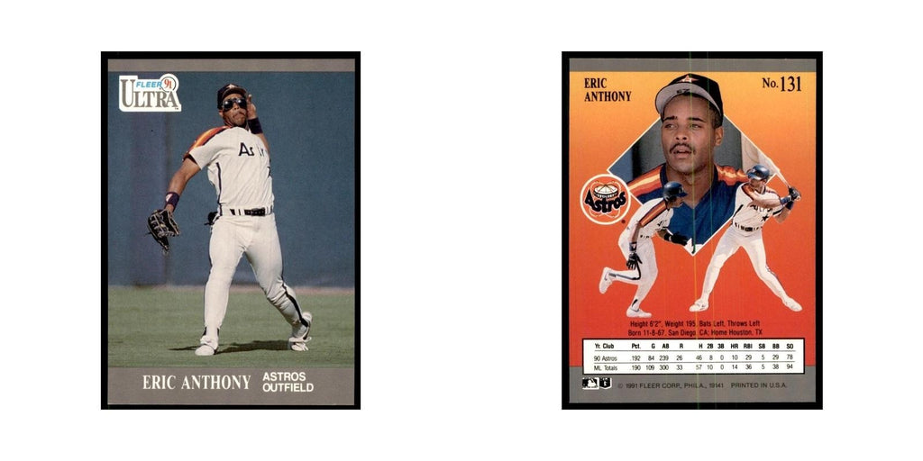 Eric Anthony 1991 Fleer Ultra #131 Baseball Cards Baseball Card NM