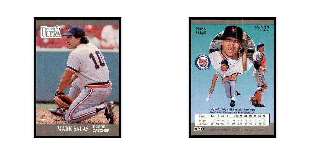 Mark Salas 1991 Fleer Ultra #127 Baseball Cards Baseball Card NM