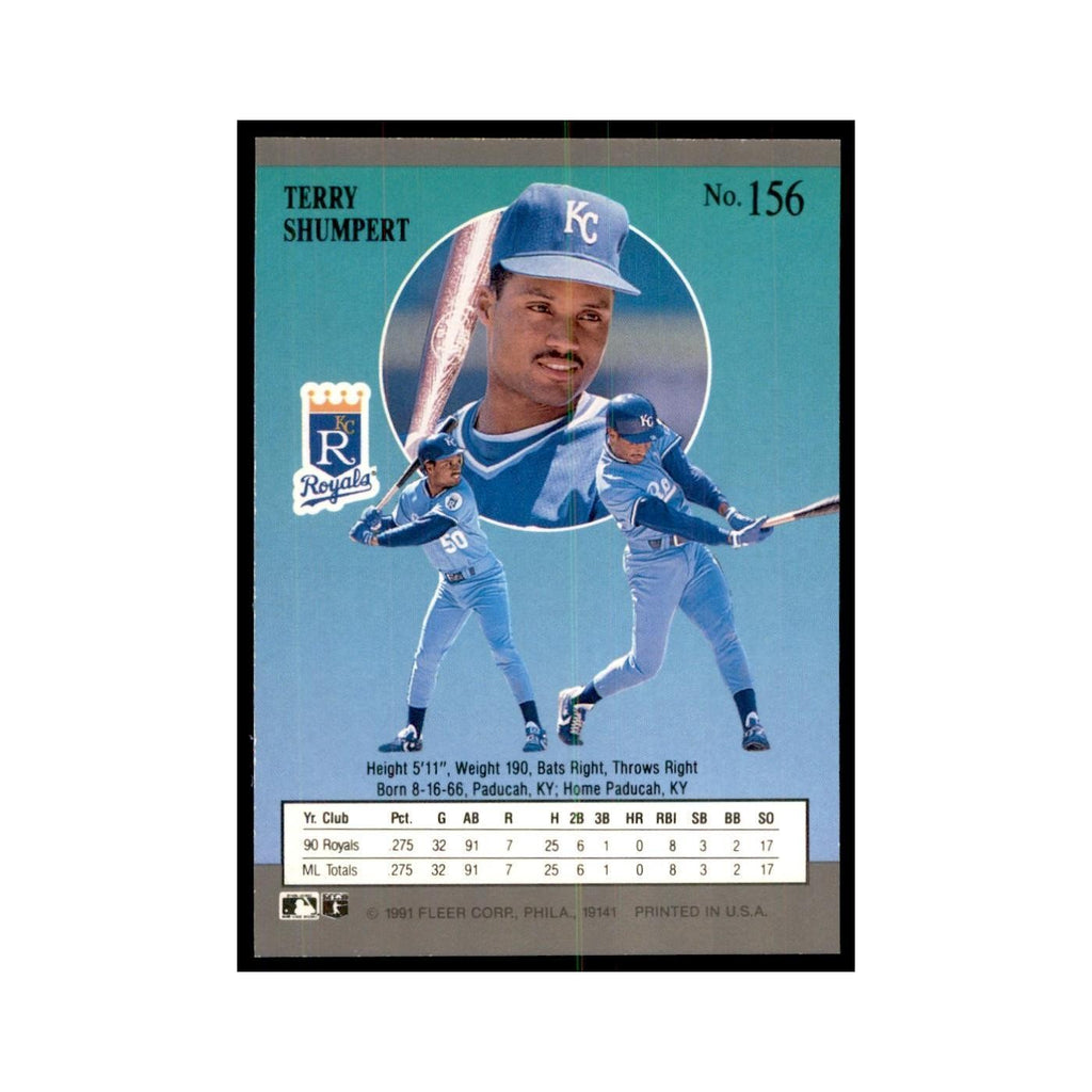 Terry Shumpert 1991 Fleer Ultra #156 Baseball Cards Baseball Card NM
