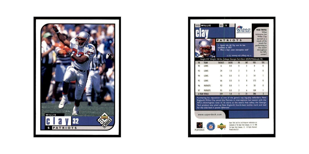 Willie Clay 1998 UD Choice #112 Football  Cards Football Card NM