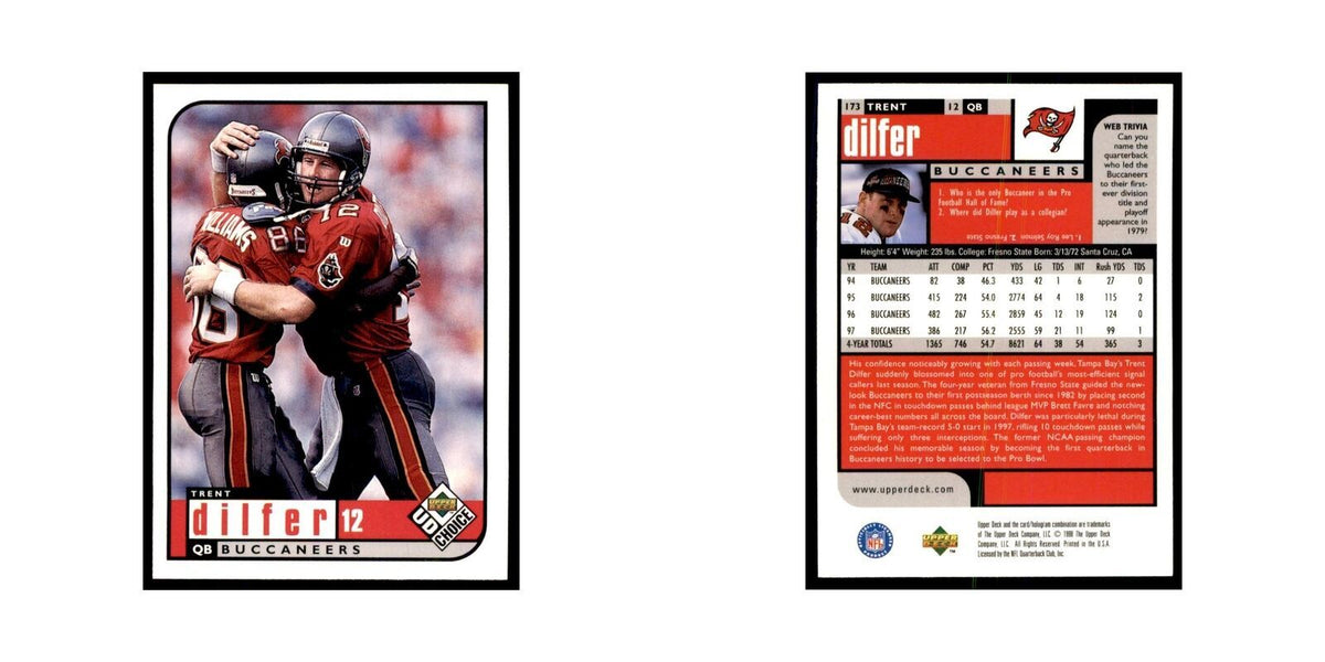Trent Dilfer 1998 UD Choice #173 Football  Cards Football Card NM