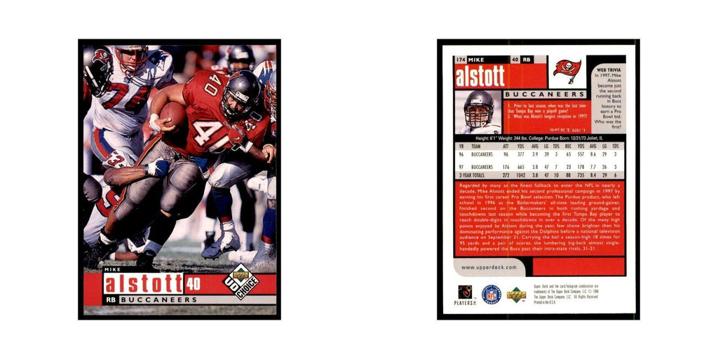 Mike Alstott 1998 UD Choice #174 Football  Cards Football Card NM
