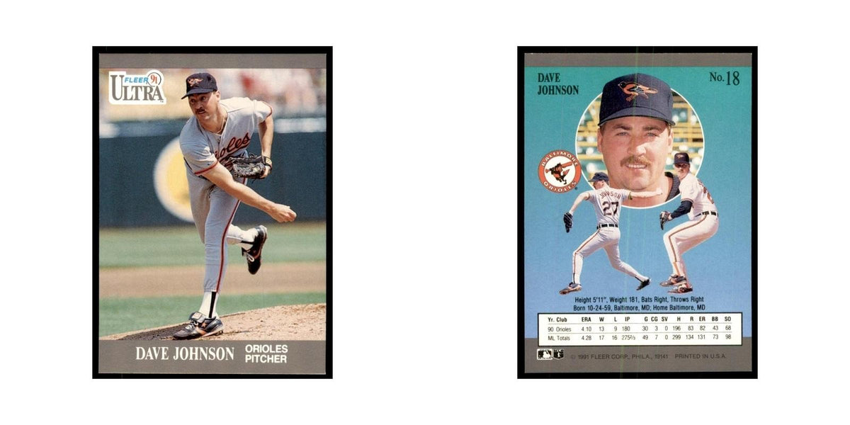Dave Johnson 1991 Fleer Ultra #18 Baseball Cards Baseball Card NM