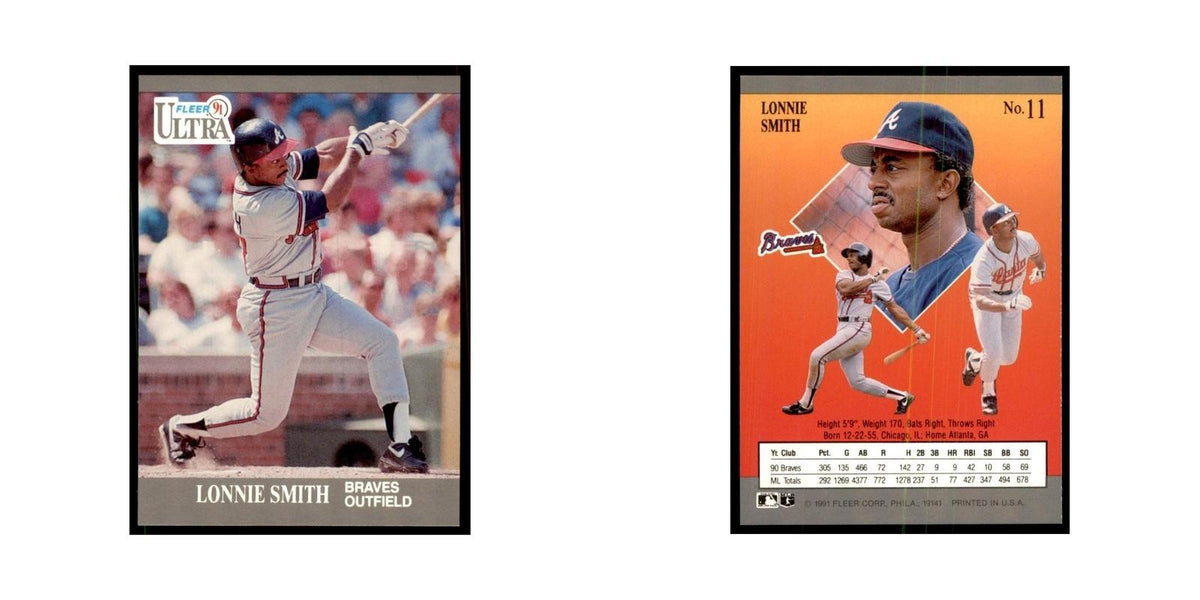 Lonnie Smith 1991 Fleer Ultra #11 Baseball Cards Baseball Card NM