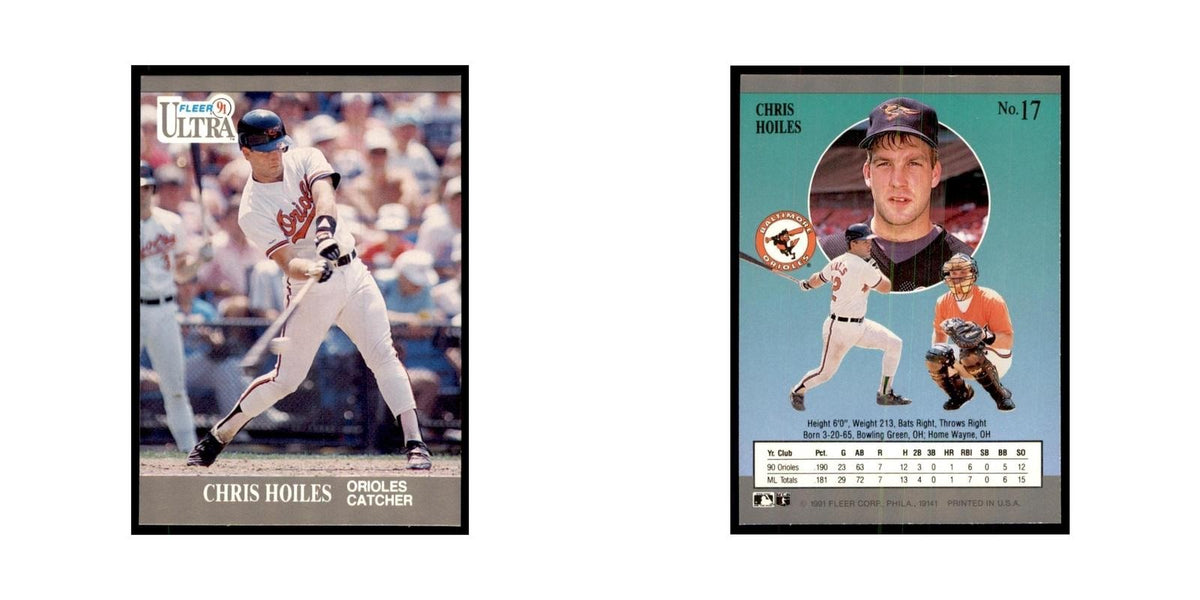 Chris Hoiles 1991 Fleer Ultra #17 Baseball Cards Baseball Card NM