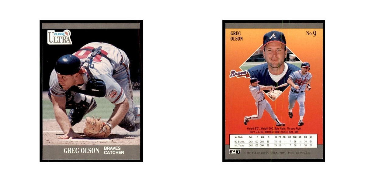 Greg Olson 1991 Fleer Ultra #9 Baseball Cards Baseball Card NM
