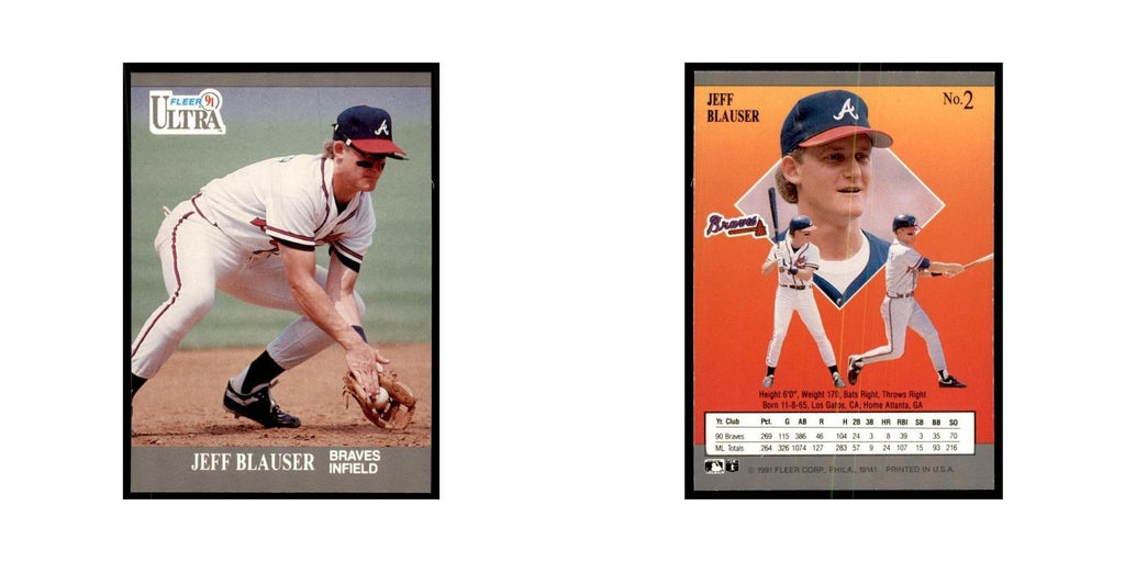 Jeff Blauser 1991 Fleer Ultra #2 Baseball Cards Baseball Card NM