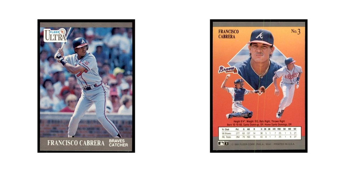 Francisco Cabrera 1991 Fleer Ultra #3 Baseball Cards Baseball Card NM