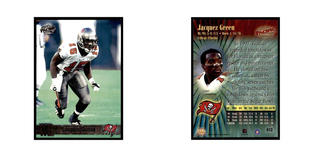Jacquez Green 1998 Pacific #412 Football Cards Football Card NM