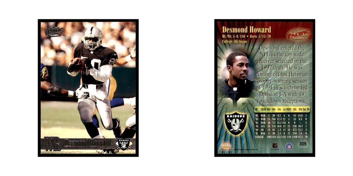 Desmond Howard 1998 Pacific #309 Football Cards Football Card NM