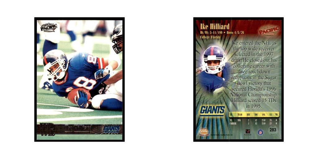 Ike Hilliard 1998 Pacific #281 Football Cards Football Card NM