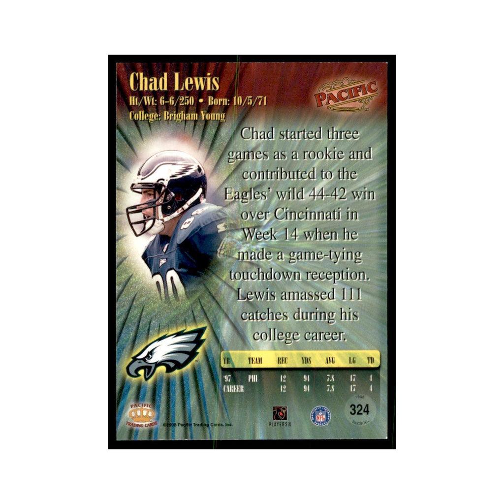 Chad Lewis 1998 Pacific #324 Football Cards Football Card NM