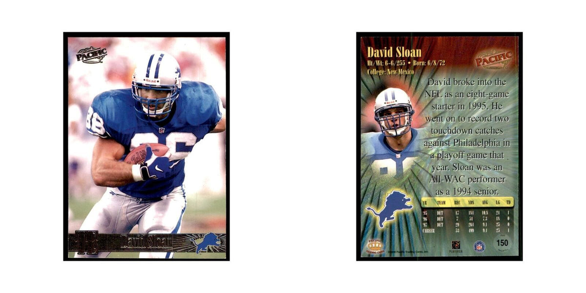 David Sloan 1998 Pacific #150 Football Cards Football Card NM