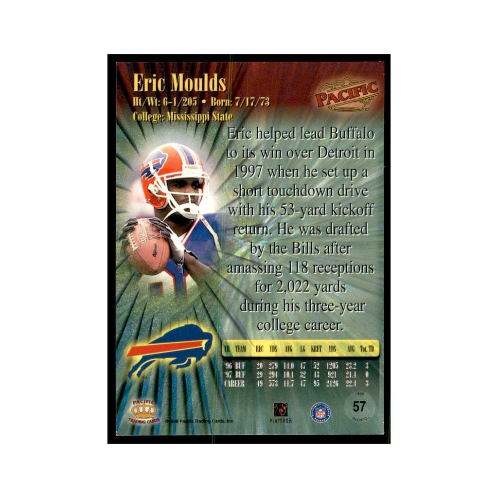 Eric Moulds 1998 Pacific #57 Football Cards Football Card NM