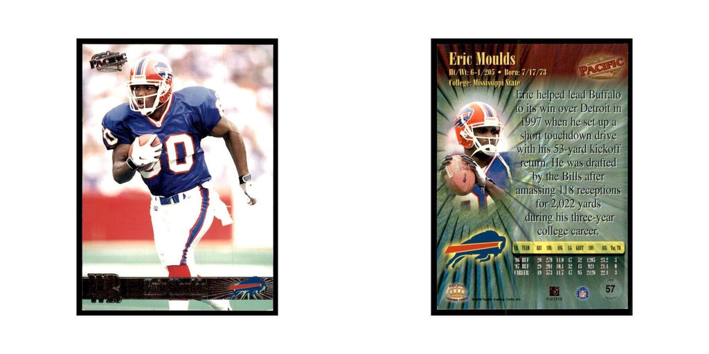 Eric Moulds 1998 Pacific #57 Football Cards Football Card NM