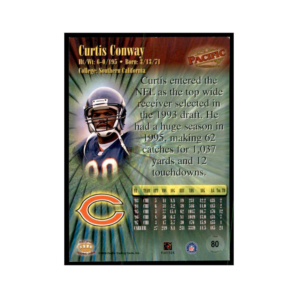Curtis Conway 1998 Pacific #80 Football Cards Football Card NM