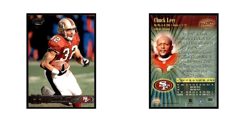 Chuck Levy 1998 Pacific #380 Football Cards Football Card NM