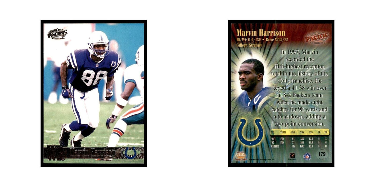 Marvin Harrison 1998 Pacific #179 Football Cards Football Card NM