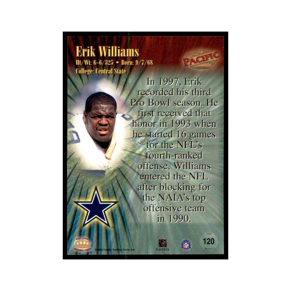 Erik Williams 1998 Pacific #120 Football Cards Football Card NM