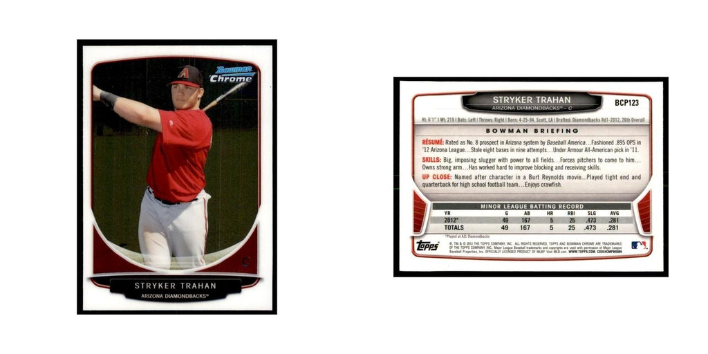 Stryker Trahan 2013 Bowman Chrome #BCP123 Baseball Cards Baseball Card NM