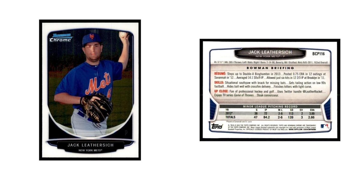 Jack Leathersich 2013 Bowman Chrome #BCP116 Baseball Cards Baseball Card NM