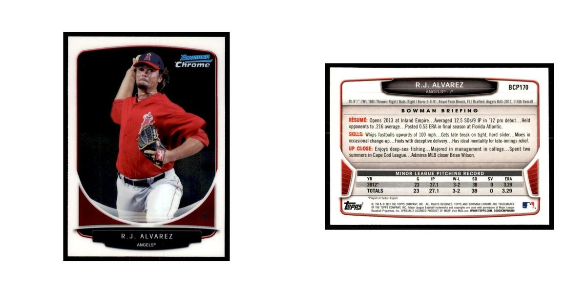 R.J. Alvarez 2013 Bowman Chrome #BCP170 Baseball Cards Baseball Card NM