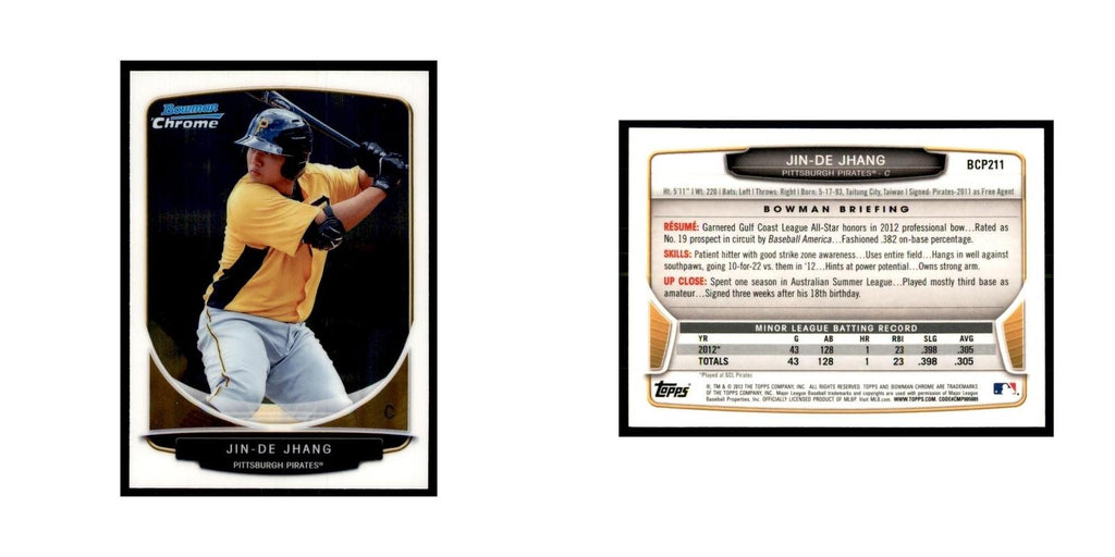 Jin-De Jhang 2013 Bowman Chrome #BCP211 Baseball Cards Baseball Card NM