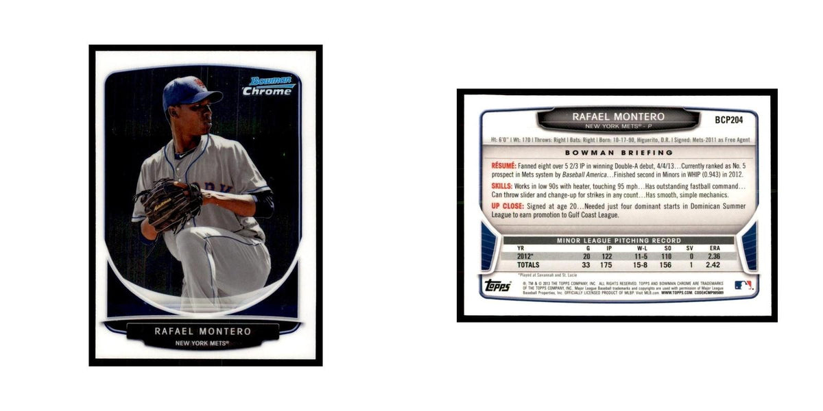 Rafael Montero 2013 Bowman Chrome #BCP204 Baseball Cards Baseball Card NM