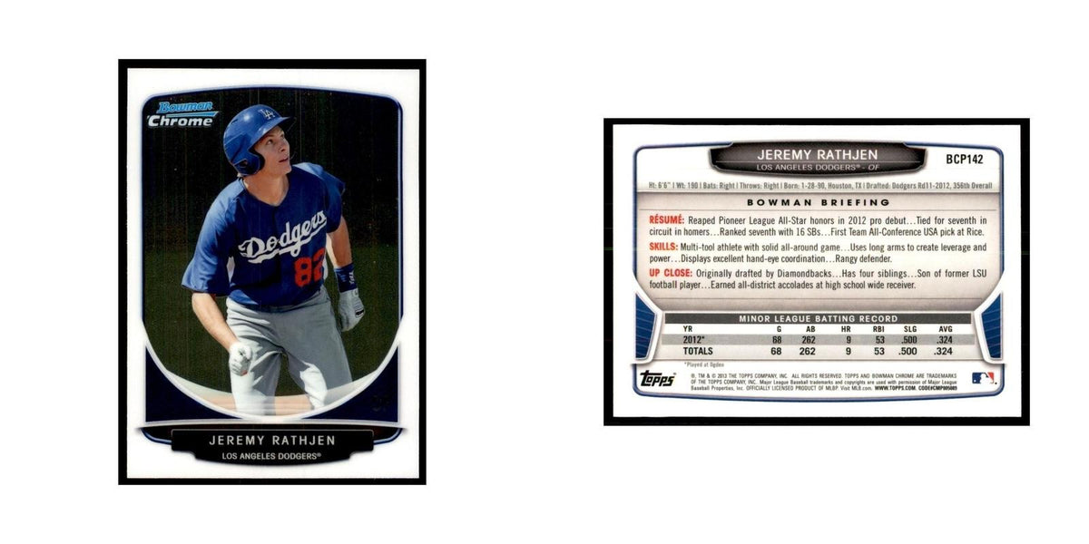 Jeremy Rathjen 2013 Bowman Chrome #BCP142 Baseball Cards Baseball Card NM