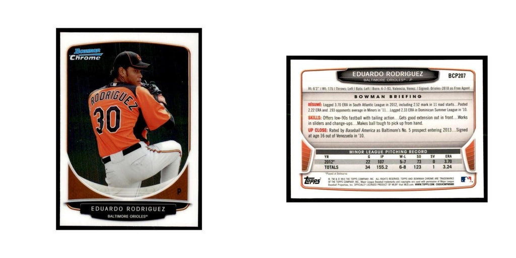 Eduardo Rodriguez 2013 Bowman Chrome #BCP207 Baseball Cards Baseball Card NM