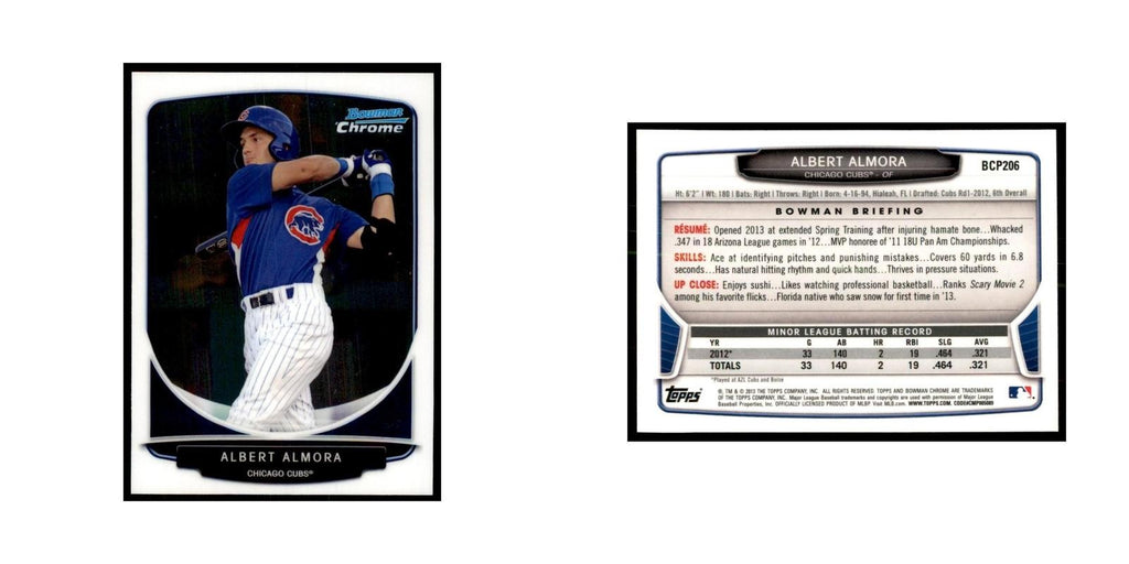 Albert Almora 2013 Bowman Chrome #BCP206 Baseball Cards Baseball Card NM