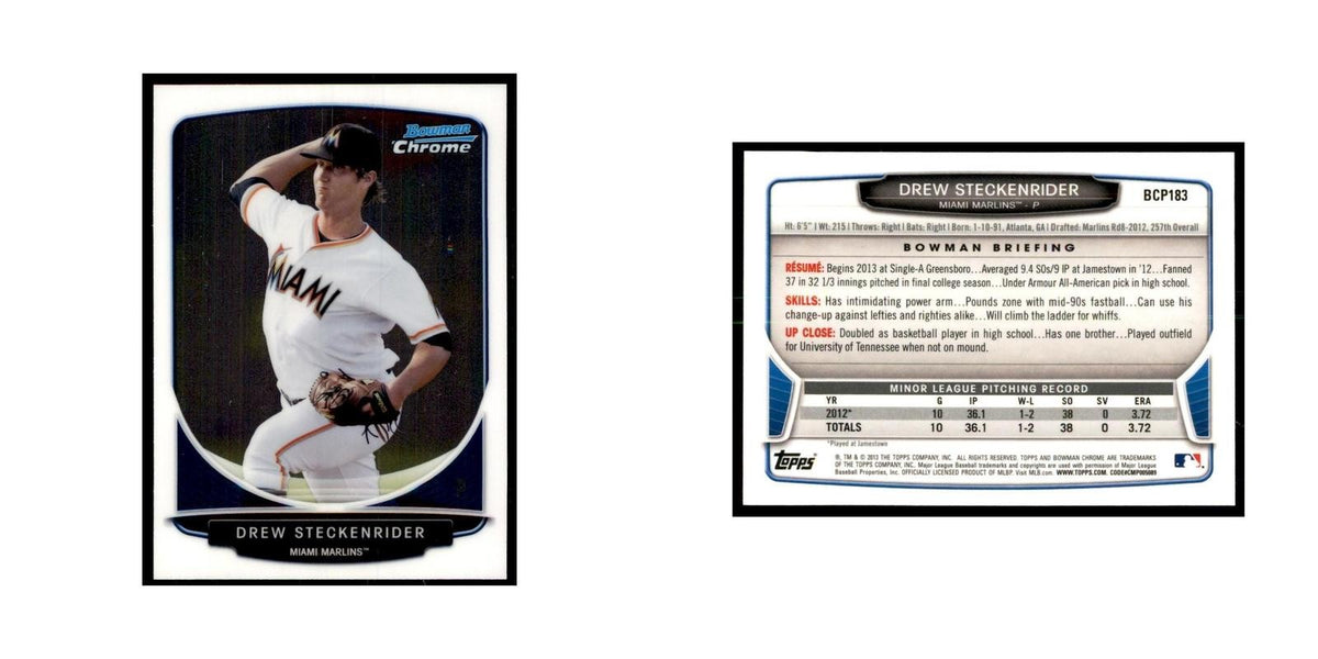 Drew Steckenrider 2013 Bowman Chrome #BCP183 Baseball Cards Baseball Card NM