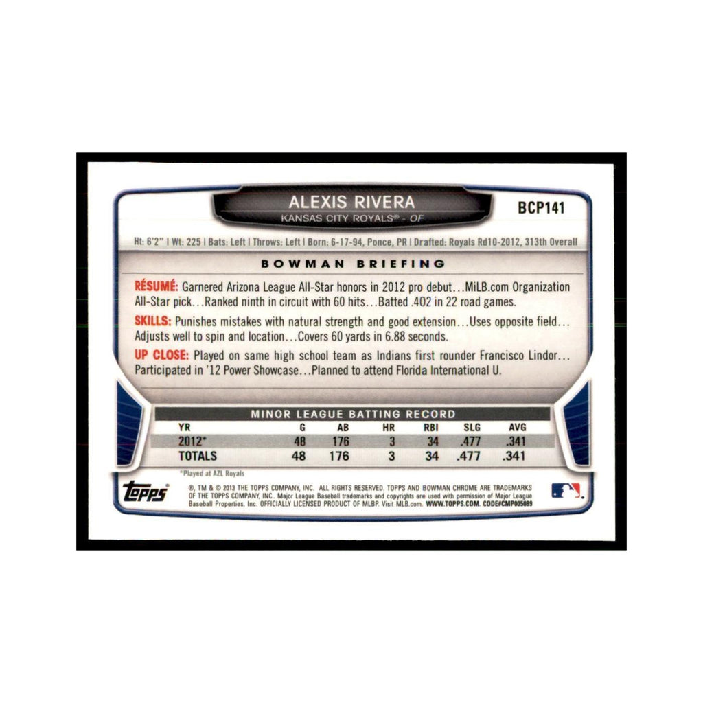 Alexis Rivera 2013 Bowman Chrome #BCP141 Baseball Cards Baseball Card NM